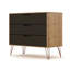 Commode grise 35 po Rockefeller (3 tiroirs)-120476961