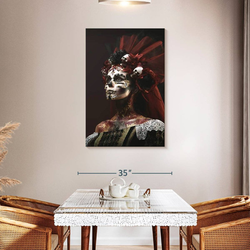 Squelette Hitzel Santa Muerte, H 45 po x l 30 po