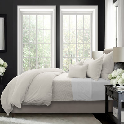 Elsie Linen Look Comforter 8 Piece Designer Set