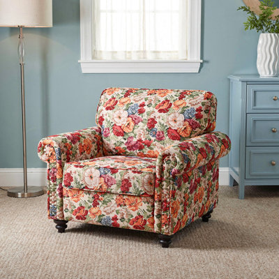 Upholstered Cotton Blend Armchair