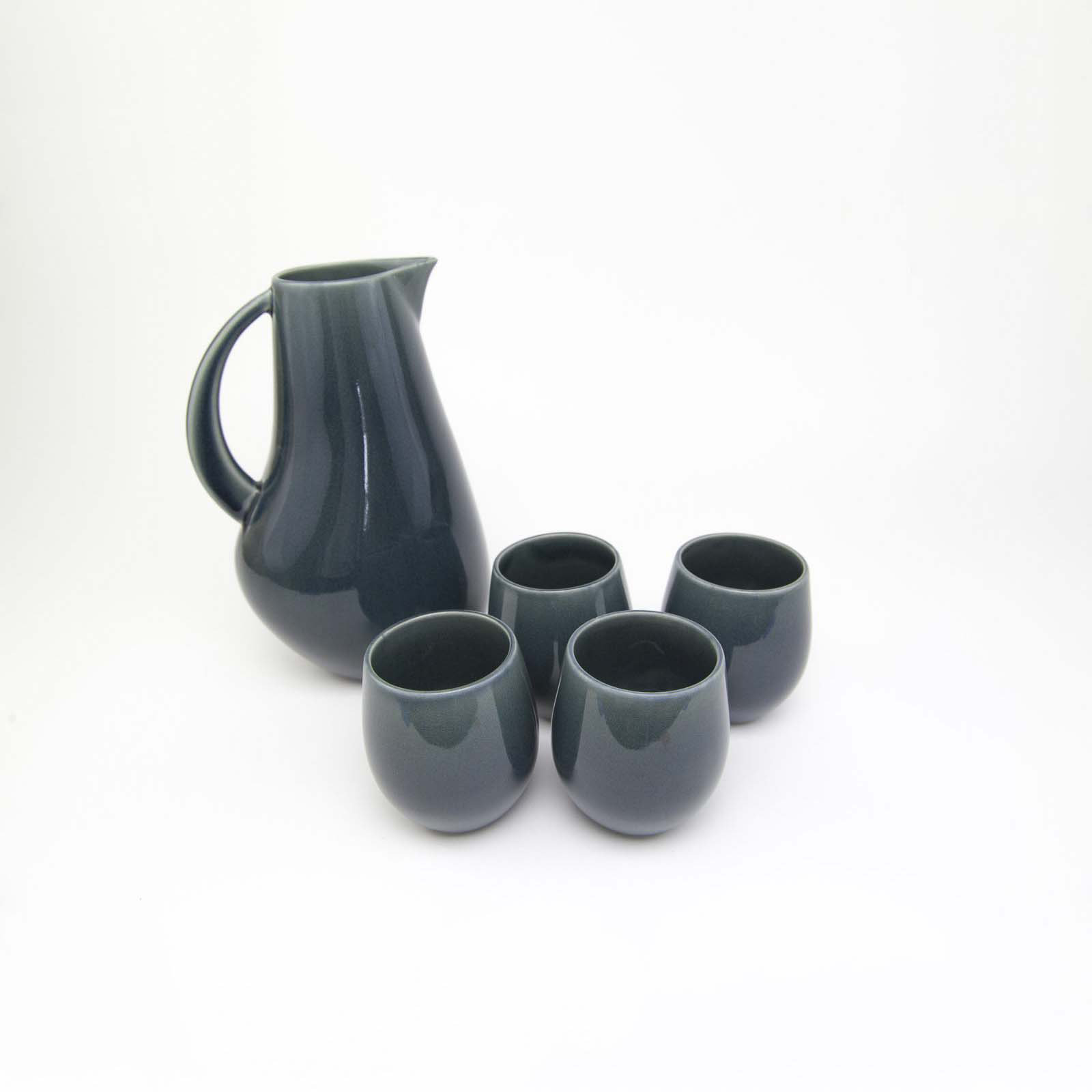 Borgen 5-Piece Goblet and Pitcher Set, Adriatic