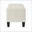 Banc repose-pieds en lin avec capitonnage à boutons et charnière de sécurité - Beige-129894720-129894723