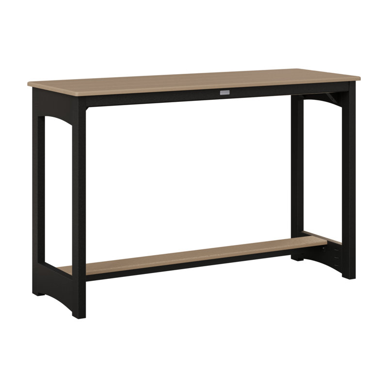 Table de bar Berlin Gardens, 38.5" H x 60" W x 22" D, Noir, Bois vieilli