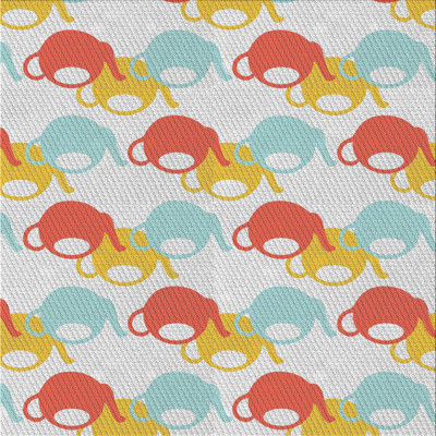 Tapis à motif rouge/jaune/bleu ciel