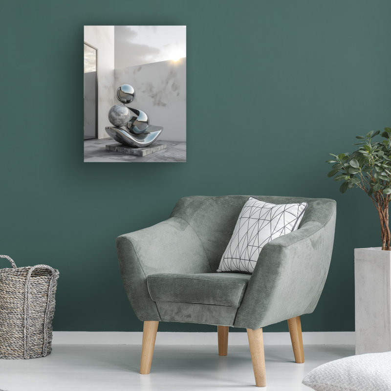 Art sur toile empilée «bolle R3darch0n», H 19 po x l 14 po
