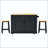 48" Kitchen Island with Drop Leaf, Internal Door Racks, and Power Outlet – Black (Stools Not Included)-129895310