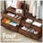 Rustic Freestanding Closet Organizer Garment Rack 4 Drawers 8 Hooks Shelves Hanging Rod