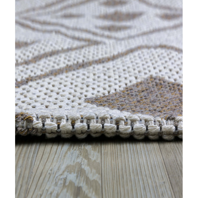 Kohdyn Cotton Geometric Indoor Rug, Rectangle 4'2" x 5'11"