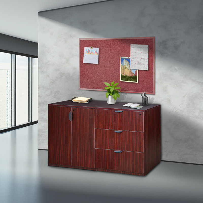 Legacy Stand Up Side to Side Storage Cabinet/ Lateral File, Mahogany