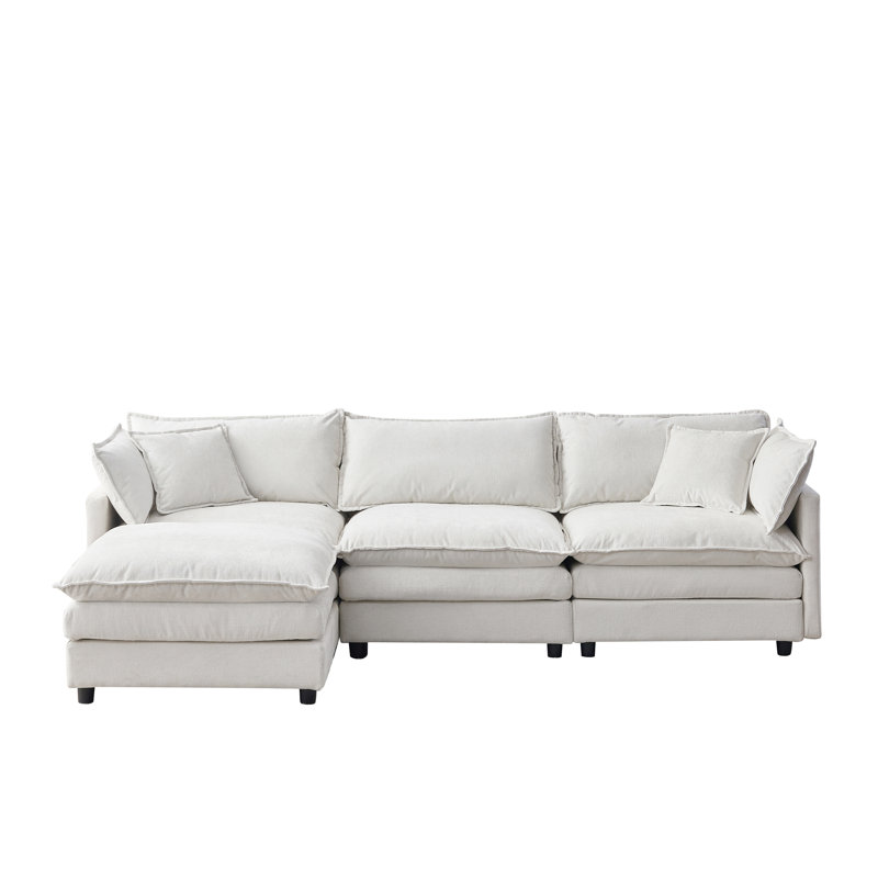 105" Modular Sectional Couch, Beige