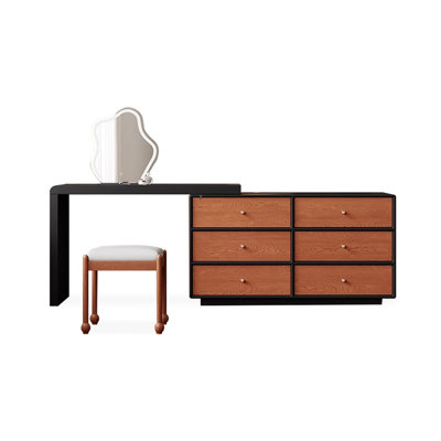 Makeup Vanity with Light mirror,6 drawers,1 chair
