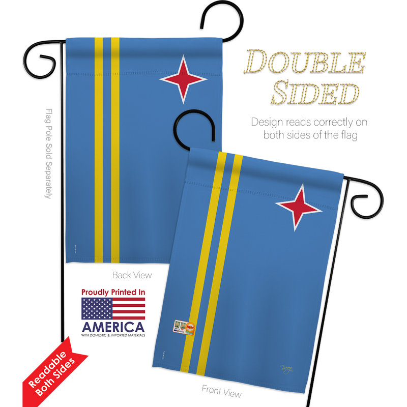 Double Sided 18.5'' H x 13'' W Polyester Flag Set