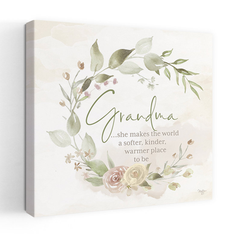 Grandma Makes The World… Art floral contemporain, H 48 po x l 48 po