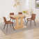 Louisette 46'' Modern Dining Kitchen Table with and 4 Dining Chairs Set