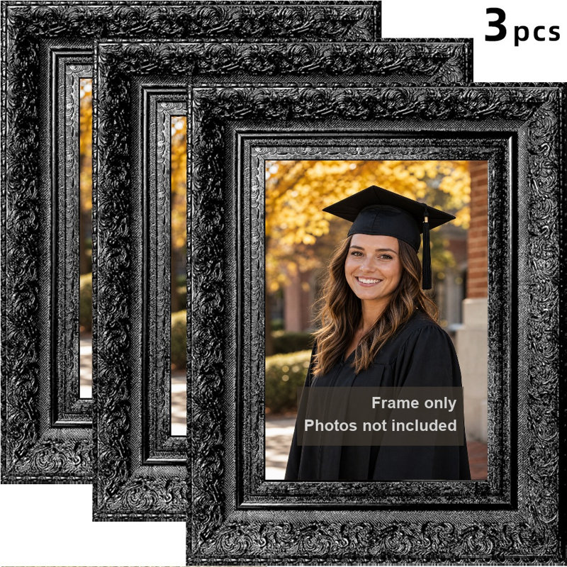 Cadre photo 3 PCS 5 "x 7" noir pour tablette de bureau