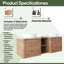 Ensemble de meuble-lavabo double 60 po avec lavabo en céramique