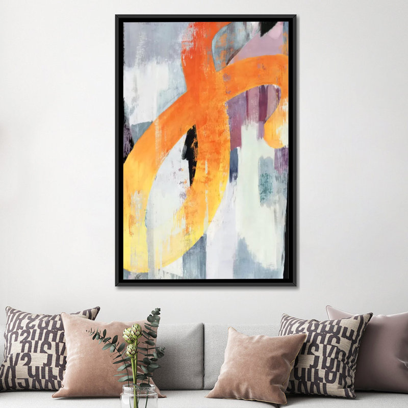 «Infinite II», reproduction sur toile, H 26 po x l 18 po x P 1,5 po, Toile avec cadre flottant noir, Pas de tapis
