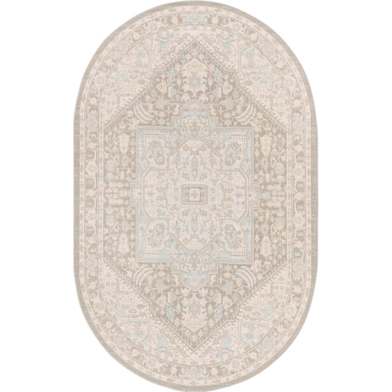Shaundrelle Oriental Indoor Rug, Oval 5'1" x 8'