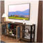 Meuble télé de style rustique pour téléviseurs de 80 pouces, tablettes ouvertes modernes en bois et en métal, convenant aux salons-1345115764