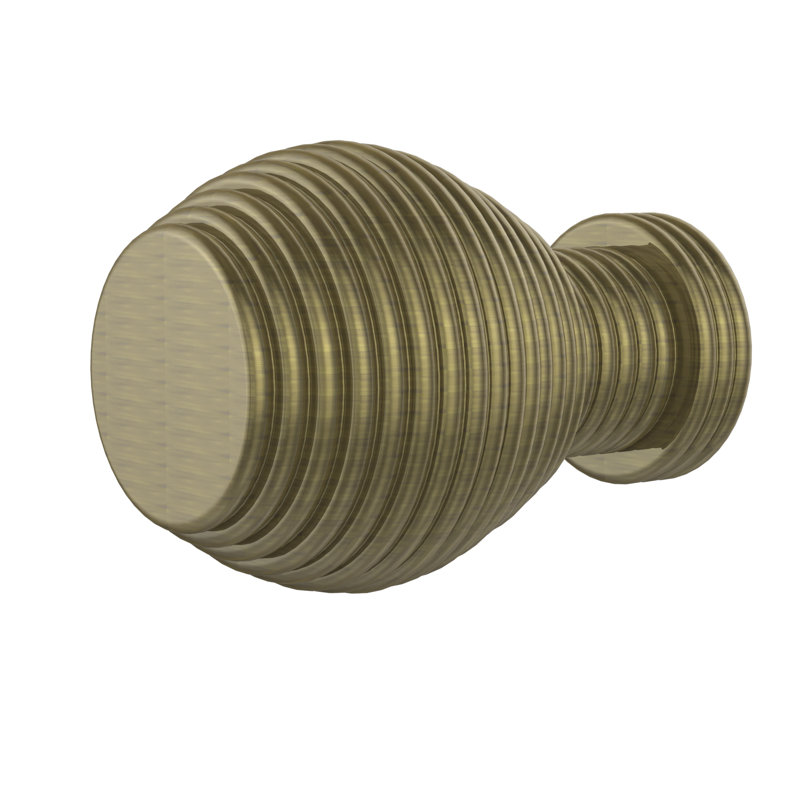 Beresford 1" Diameter Round Knob, Antique Brass