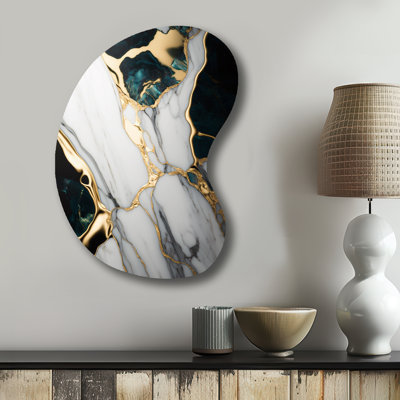 Basingstoke - Abstract Marble Boom Shape Irregular Metal Wall Decor