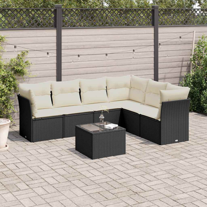 Grand canapé modulaire en rotin PE Vidaxl