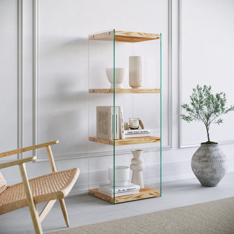 Bibliothèque standard en verre H 47,2 "x l 15,7" Emilien