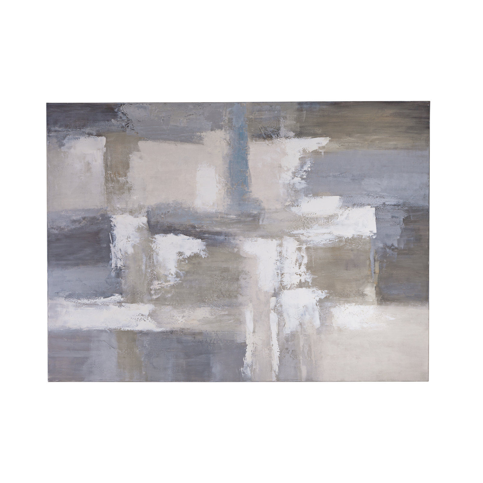 Bexar Abstract Canvas Wall Art by Katherine Noble in Muted Tones 70x96