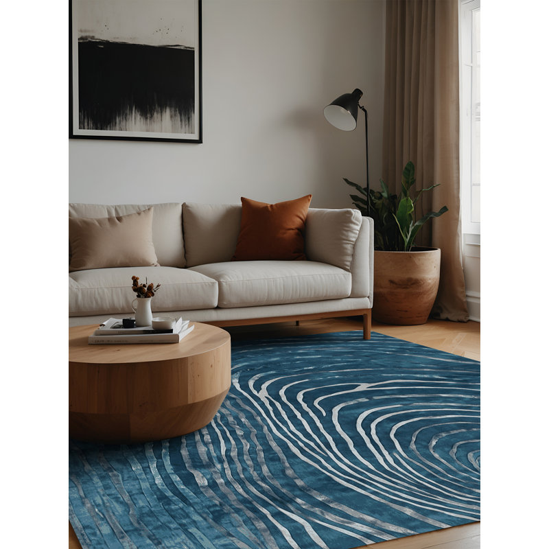 Machine Washable Gray Area Rug, Square 4'