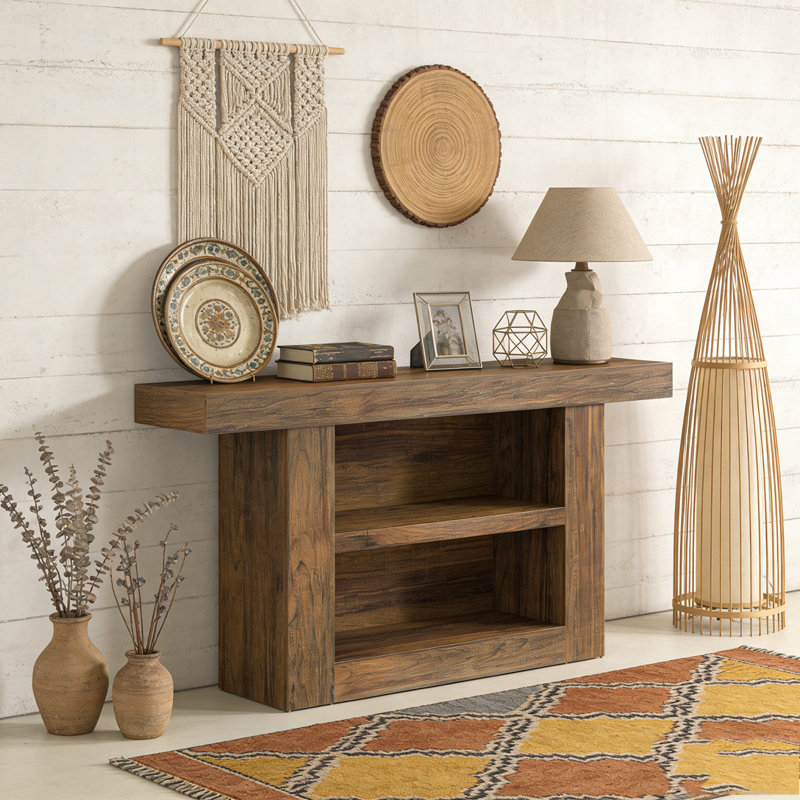 Farmhouse Entryway Console Table with U-Shaped Base