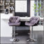 Ensemble de 2 tabourets de bar Breni Velvet Diamond