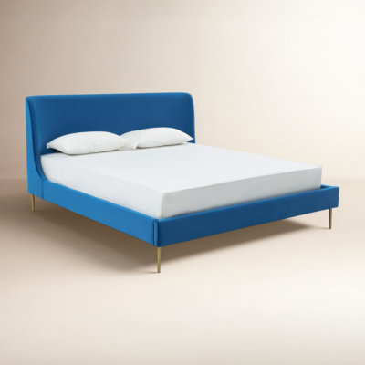 Venedy Linen Wingback Bed