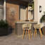Tabouret de bar d'extérieur avec coussin Capps
