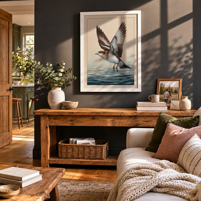 Seabird in Flight Coastal - Framed Print