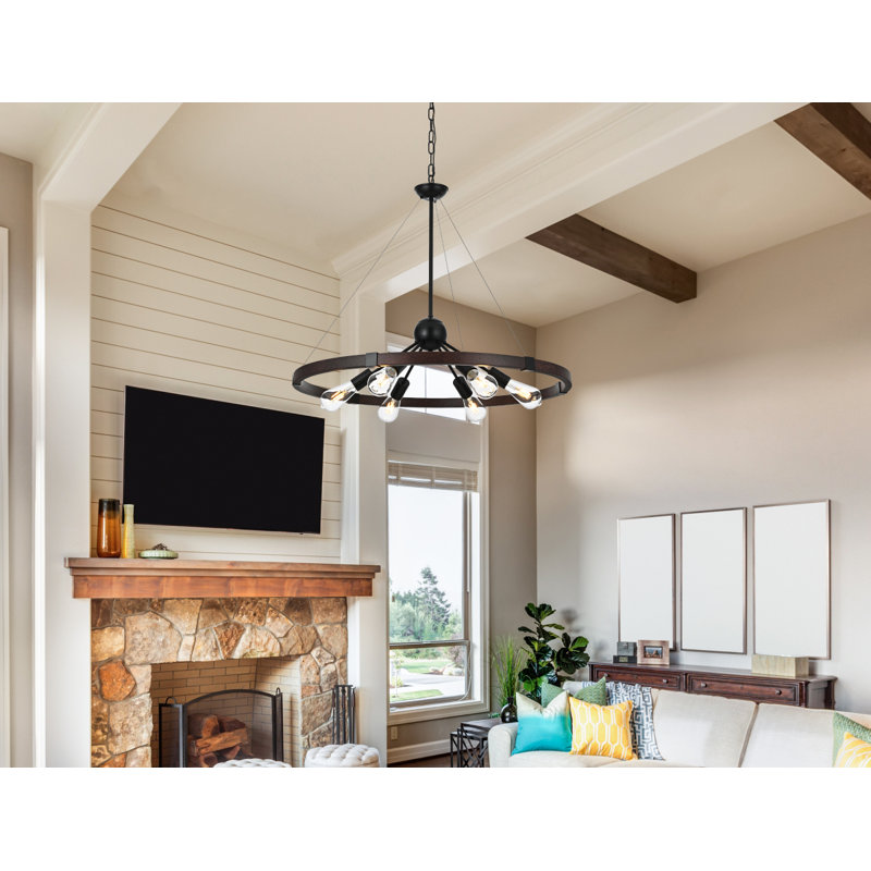 Denzerville 6 - Light Sputnik Pendant, Weathered Black