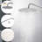 10" Brushed Nickle Roud Rain Shower Head And Handheld Shower Head Set