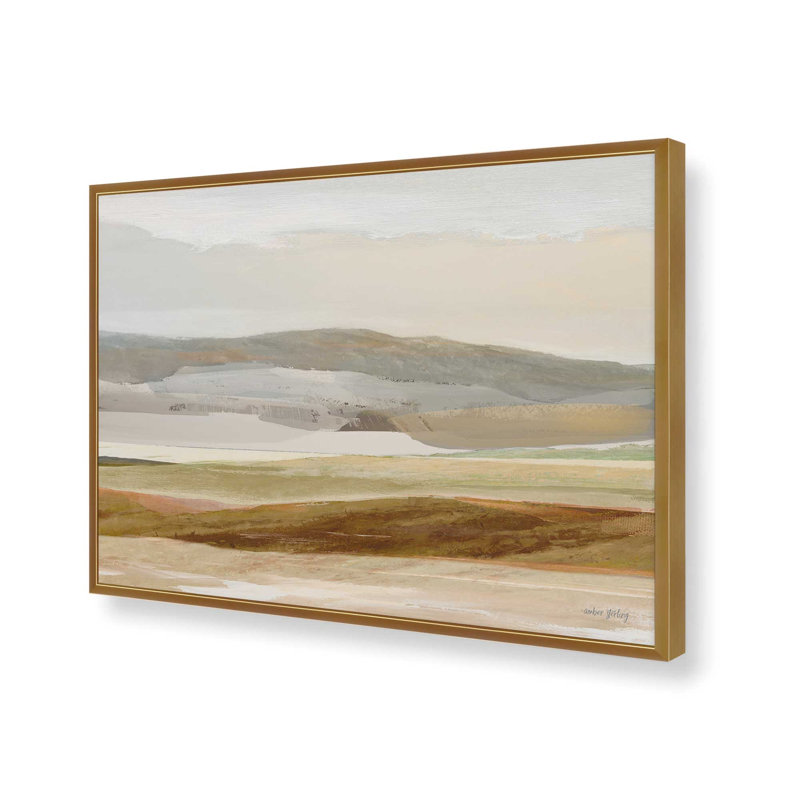 «Rolling Hills» par Amber Sterling, reproduction d'art, L 40 x H 30, Doré, Impression encadrée