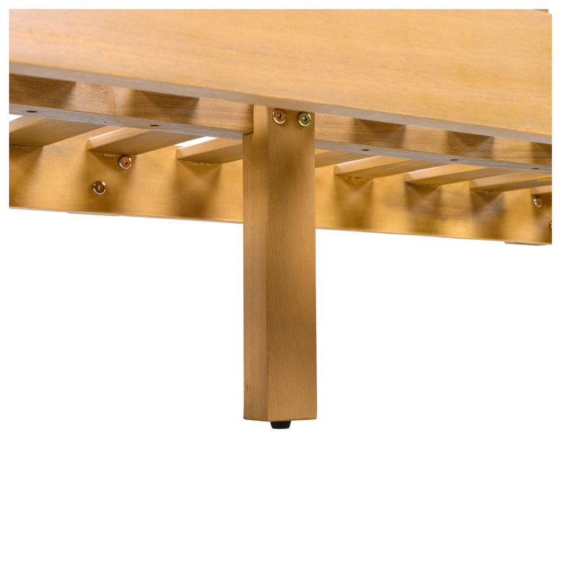 Ensemble de conversation d'extérieur en bois d'acacia 7 places avec coussins imperméables beiges