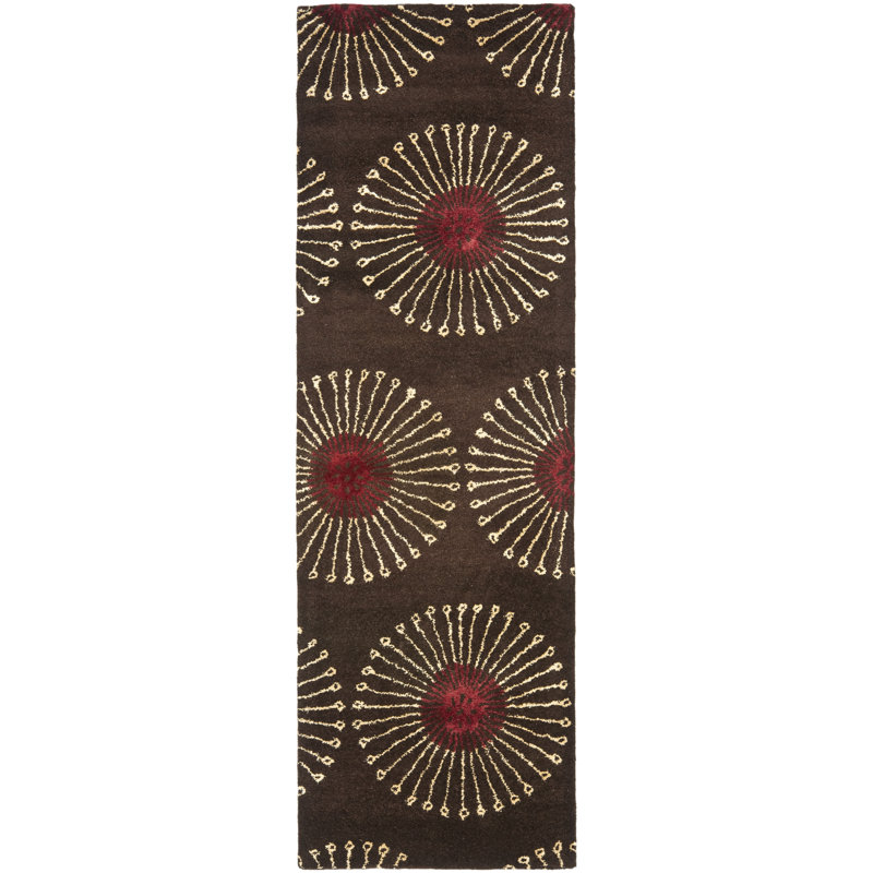 Avayah Soho Hand Tufted Wool Floral Rug, Runner 2'6" x 10'