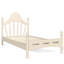Lit plateforme simple avec tête de lit chic, structure de lit en bois massif avec support à lattes, pas de sommier tapissier et conception basse à terre-1162784749
