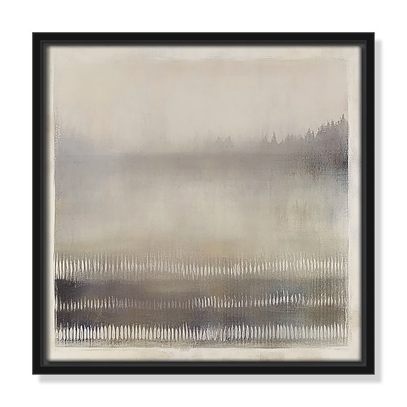 Équilibre équilibré III - reproduction carrée par Irena Orlov, 13.5' W x 13.5' H, Cadre flottant noir