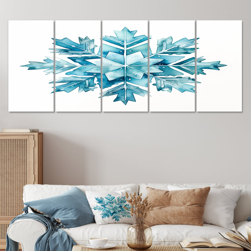 Décoration de Noël flocon de neige rose II - Botanicals 5 pièces, H 32 po x l 80 po