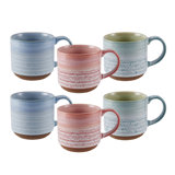 Brushed Reactive Clay Coffee Mug