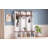 Wooden Hall Tree, Entryway Storage Bench With 5 Hooks And 7 Cubbies For Mudroom, Living Room-1218015433