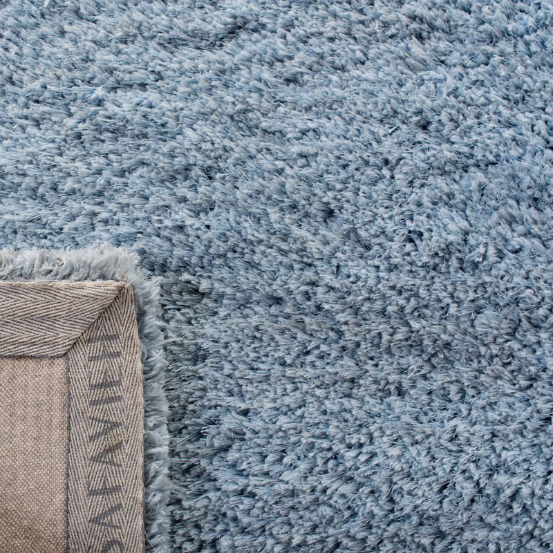 Elborough Shag Hand Tufted Performance Solid Color Rug, Rectangle 5' x 8'