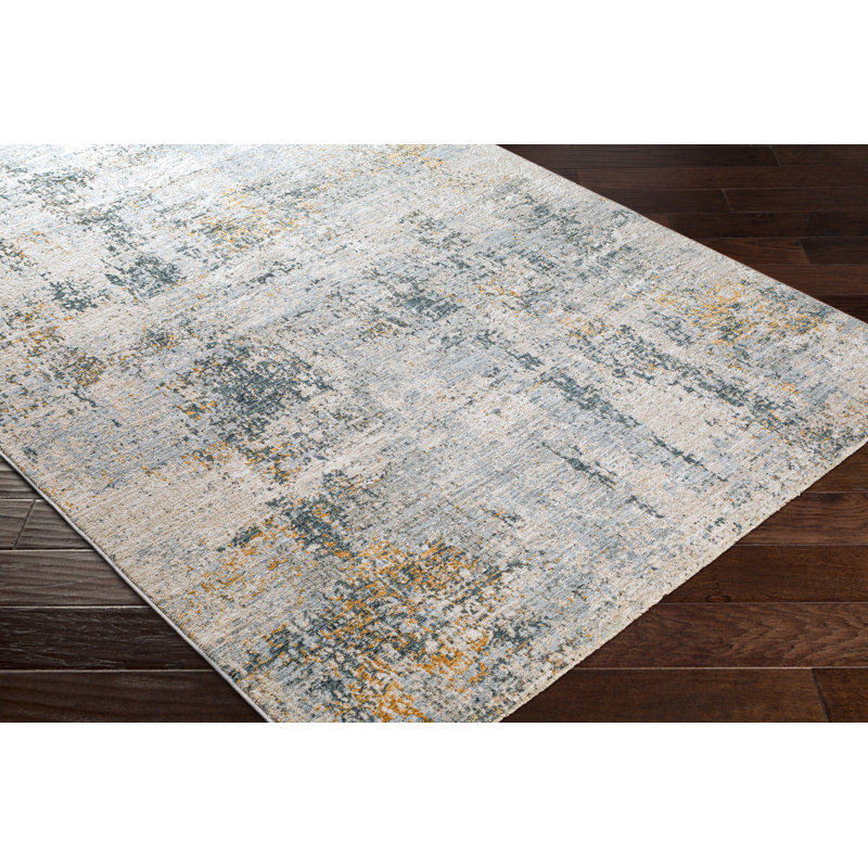 Khaki/Light Gray Area Rug, Runner 2'7" x 10'