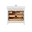36" Cadet Finish Solid Wood Sink Vanity  With 1' Artificial Stone Top-25876156
