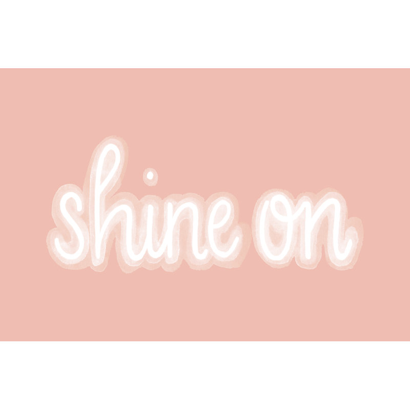 You Glow II by Grace Popp - Typography Print, 20cm H x 30cm W, Wrapped Canvas