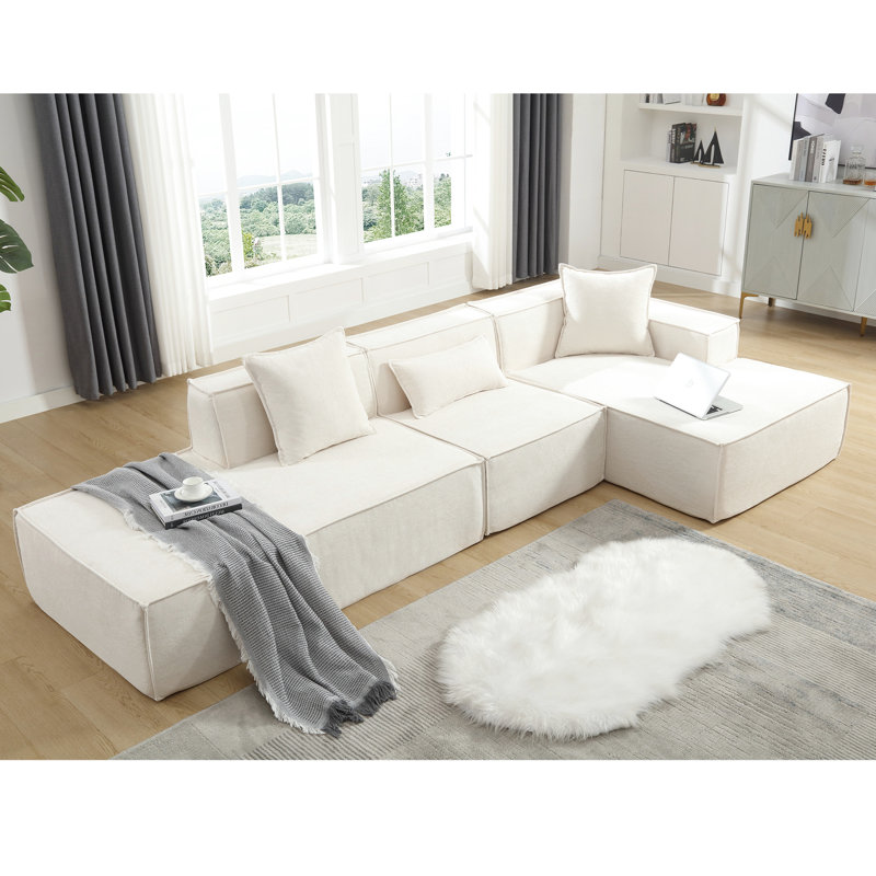 Moderne avec un tissu éponge beige, un siège relaxant beige, confortable et élégant, Beige