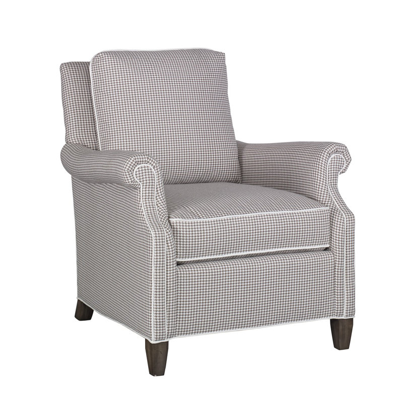 Chartwell Armchair, Tobacco, F1458-Leaf Cotton Blend